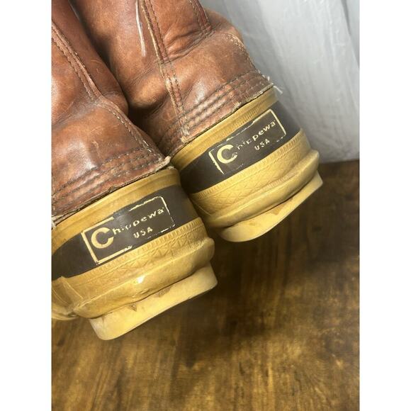 CHIPPEWA USA VTG Mens Gorp Core Waterproof Duck Leather Boots 23540 Sz 9 - Picture 10 of 16